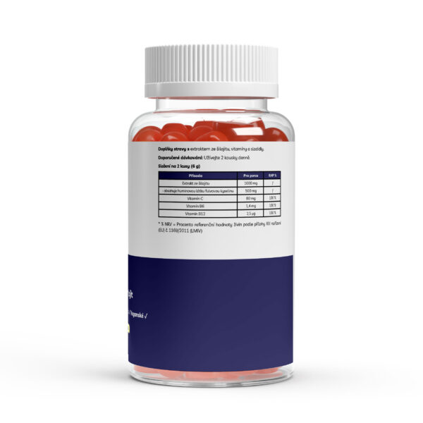 Šilajit gumové bonbony 1000 mg + vitamín C, B6 a B12 – 60 ks - Obrázek 3