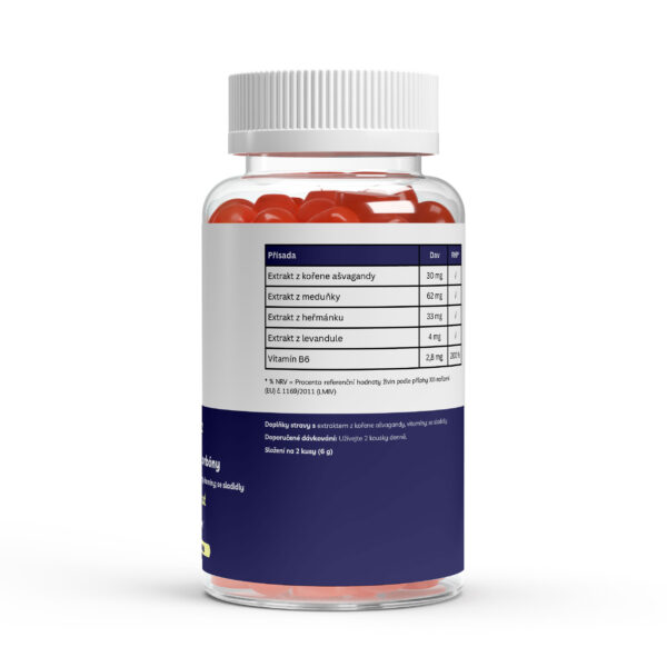 Ašvaganda + Vitamin B6 – 60 gumových bonbonů - Obrázek 2