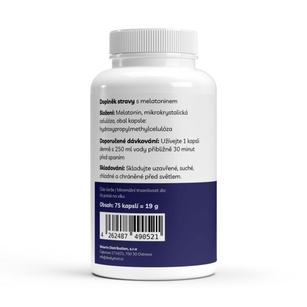 Melatonin - 75 Kapslí - Image 3