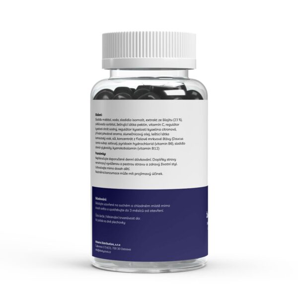Želatinové bonbóny + Vitamín C,B6, B12 - 60 bonbónů - Image 3