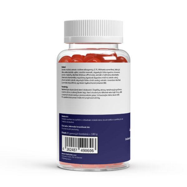 Premium Ašvaganda 300 + Vitamin B6 – 60 gumových bonbonů - Obrázek 3