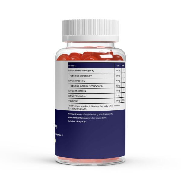 Premium Ašvaganda 300 + Vitamin B6 – 60 gumových bonbonů - Obrázek 2